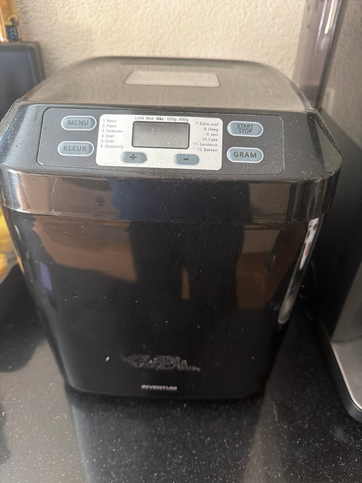 Inventum Broodbakmachine - Zwart, Met timer, Ophalen of Verzenden, 400 tot 800 gram deeg, Gebruikt