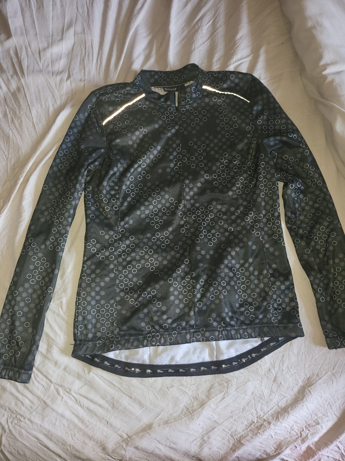 Crivit sportshirt lange mouwen M 40/42, Kleding | Dames, Sportkleding, Maat 38/40 (M), Verzenden, Hardlopen of Fietsen, Grijs