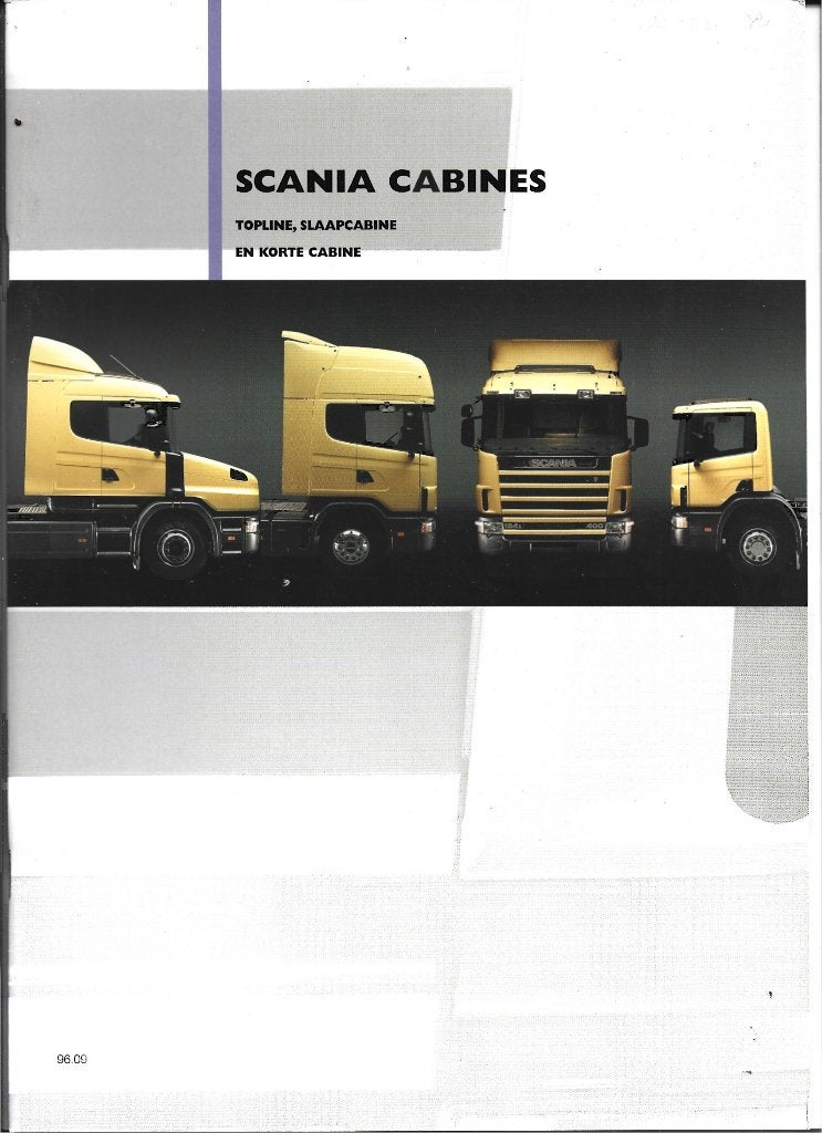 Scania cabines vrachtwagen camion brochure (sc032), Verzenden, Zo goed als nieuw, Vrachtwagen