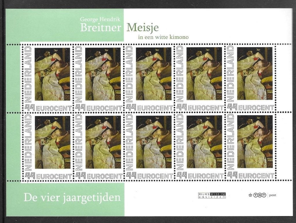 vel Pers zegels 4 jaargetijden Breitner/Meisje, pfr, Ophalen of Verzenden, Postfris