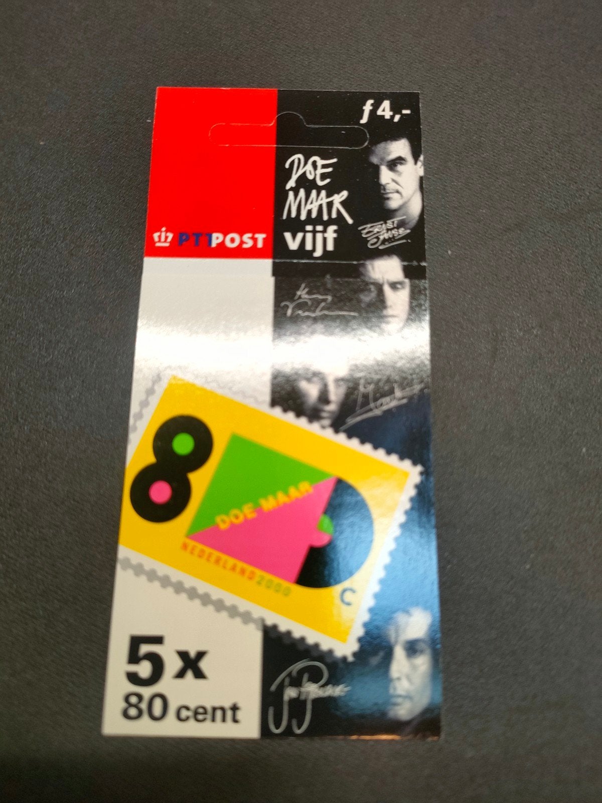 Doe Maar Vijf postzegelvel - PTT Post 2000, Ophalen of Verzenden, Na 1940, Postfris