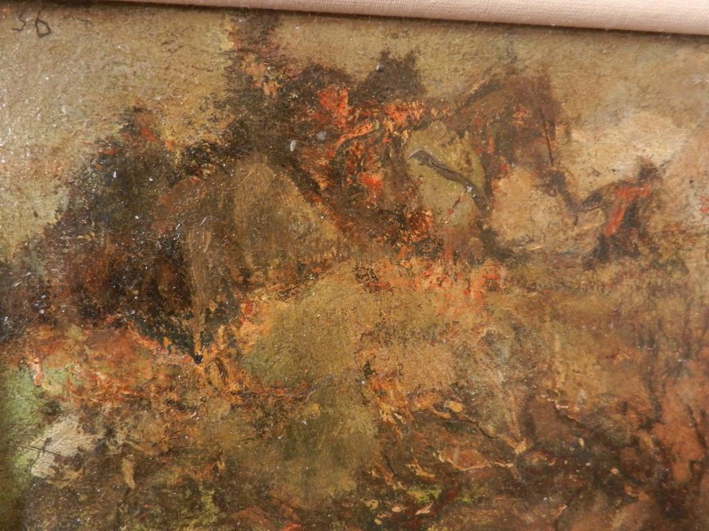 Olieverf Man met paard in landschap Gerard Westermann 1936, Ophalen of Verzenden