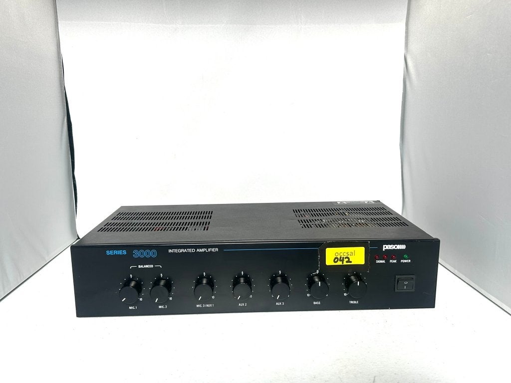 3042 ; mengversterker ; paso 3000 100v/8ohm mix/amp, Overige merken, Gebruikt, Ophalen of Verzenden, Paso