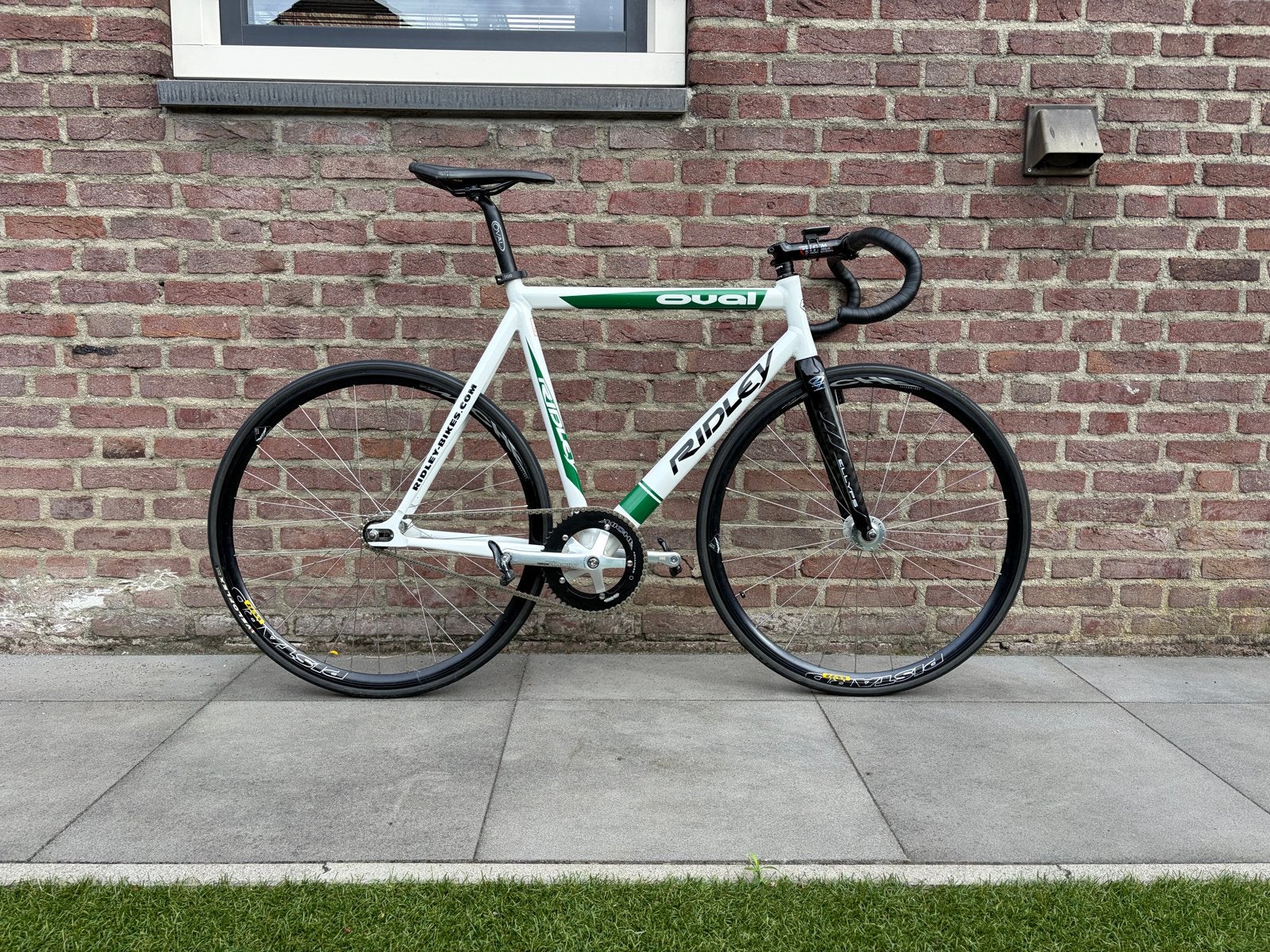 Ridley Oval pistefiets maat 54cc – Miche Pista, Fietsen en Brommers, Heren, Aluminium, Zo goed als nieuw, Ophalen