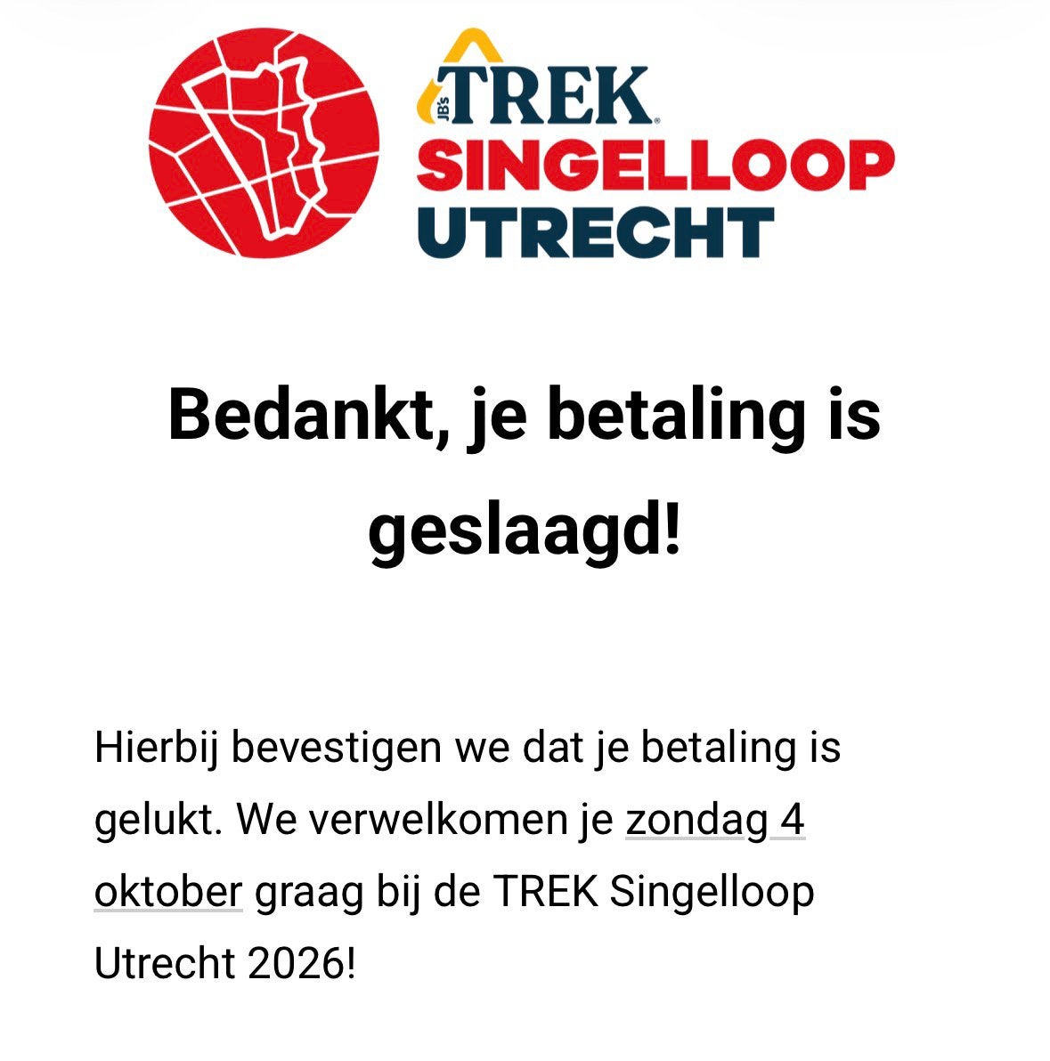 TREK 10 KM SINGELLOOP UTRECHT, Eén persoon
