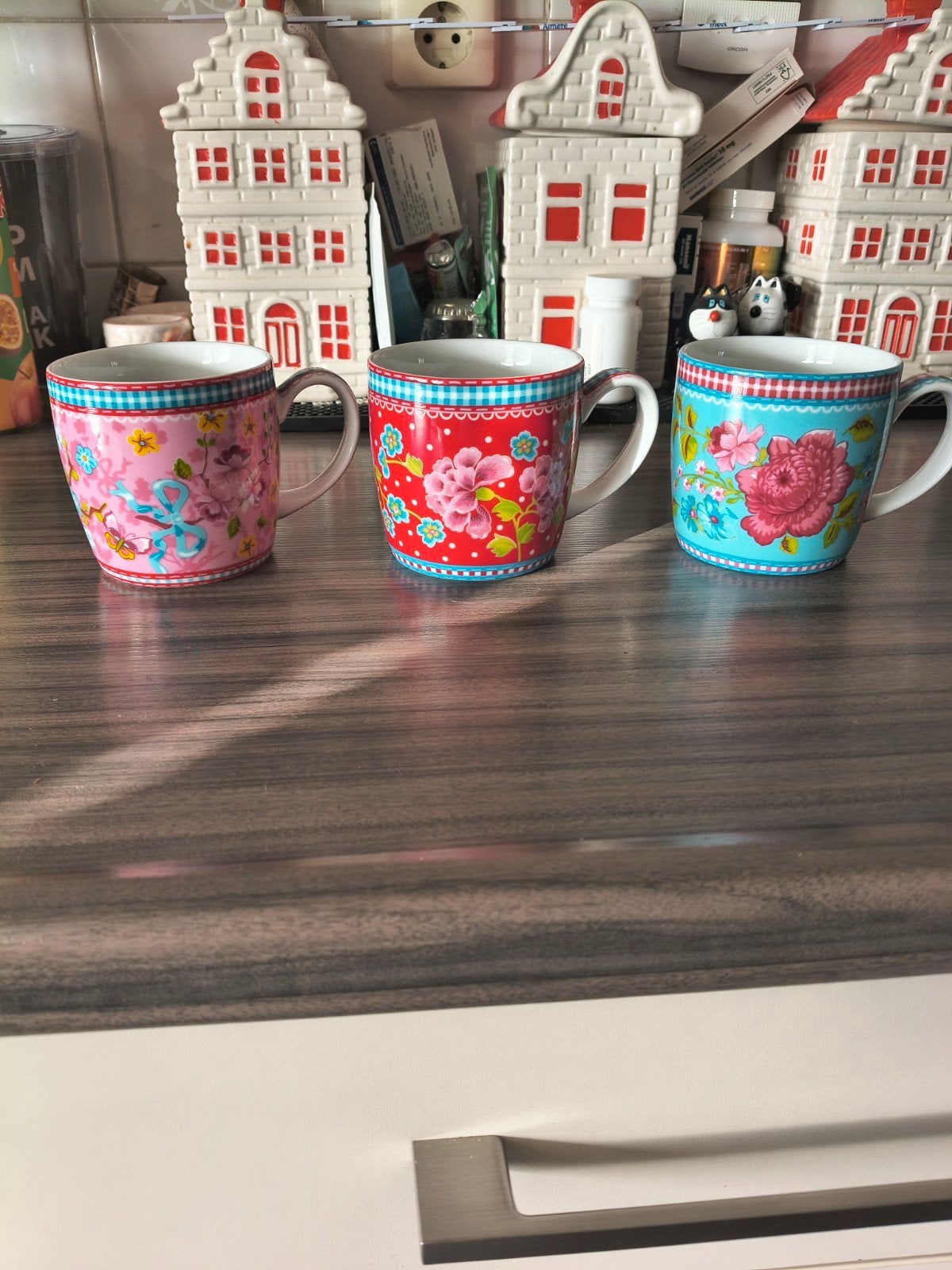 Set van 3 Pip Studio Royal Raja mokken, Keramiek, Pip Studio, Zo goed als nieuw, Mok
