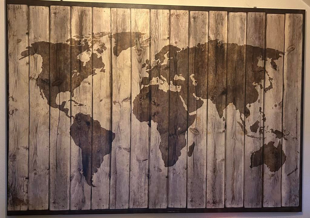 Wereldkaart wanddecoratie 200 x 140, Ophalen, Zo goed als nieuw
