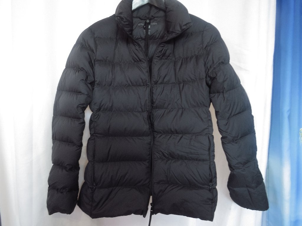 zwart ultra light echte dons jas  inpakzakje mt S Uniqlo, Zwart, Ophalen of Verzenden, Maat 36 (S), Gedragen