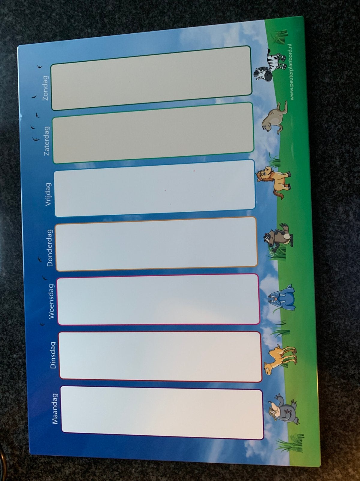Magnetisch planbord voor kinderen inclusief 81 pictogrammen, Ophalen, Gebruikt