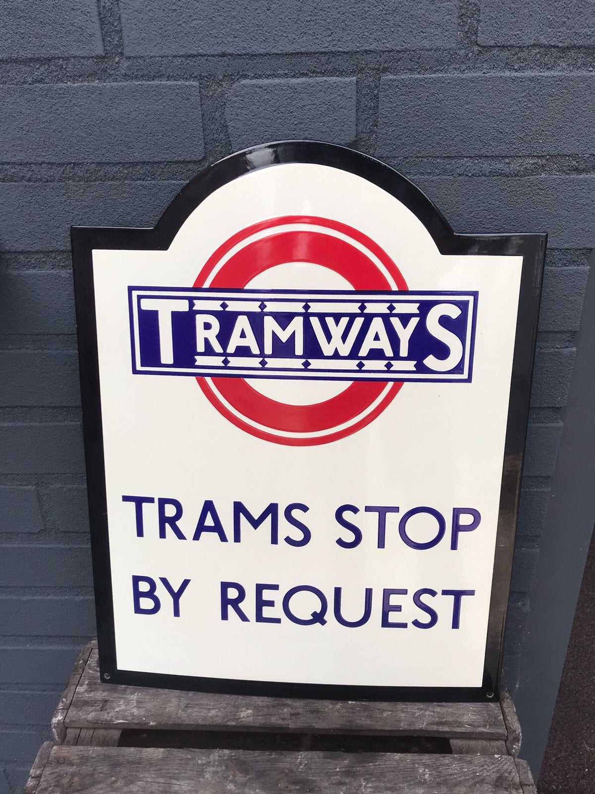 Tramways emaille bord, Ophalen of Verzenden