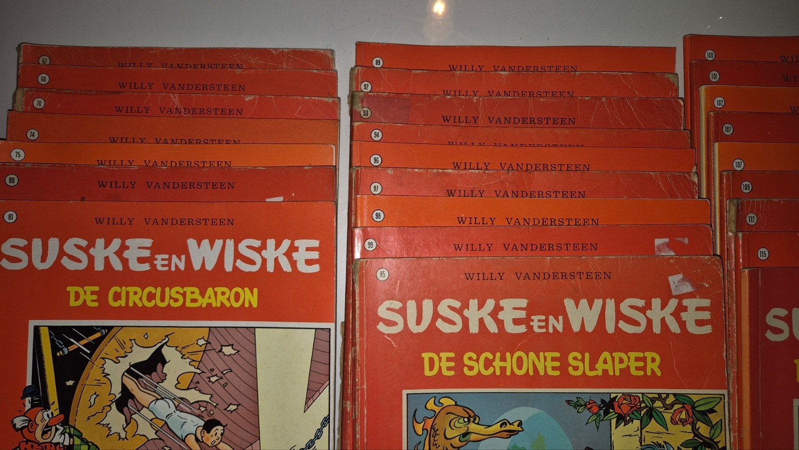 Grote partij Suske en Wiske albums - diverse staten, Meerdere stripboeken, Ophalen of Verzenden, Gelezen, Willy Vandersteen