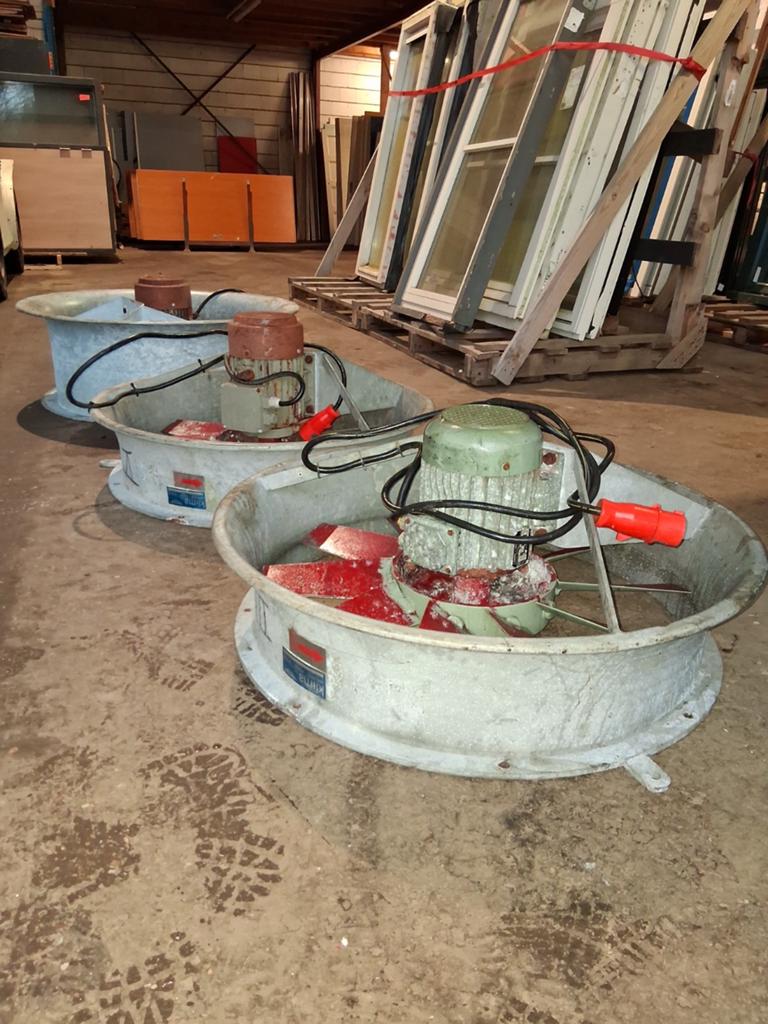Industriële ventilatoren 380volt /1400 toeren, Doe-het-zelf en Verbouw, Ventilatie en Afzuiging, Ophalen, Gebruikt, Ventilator