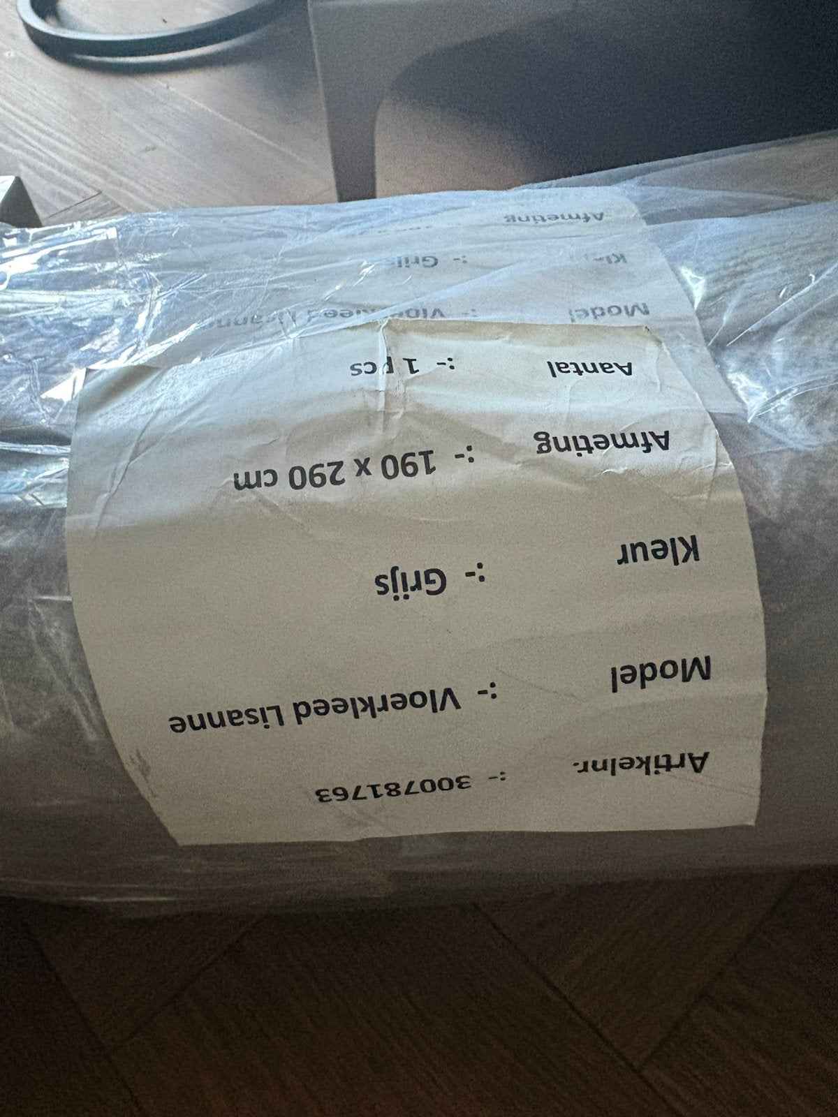 *nieuw* vloerkleed/ carpet grijs 190 x 299 cm