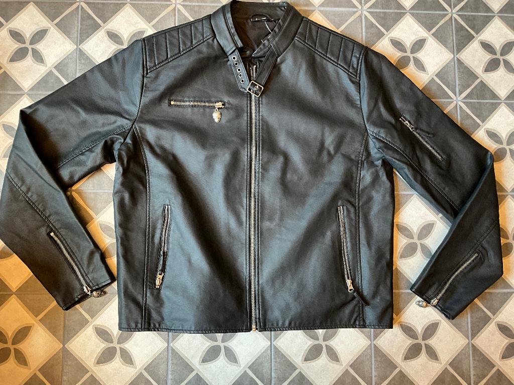Gojira kunst leren soepelvallende jas Maat XL nieuw, Gojira kunst leren soepelvallende jas Maat XL nieuw, Zwart, Ophalen of Verzenden