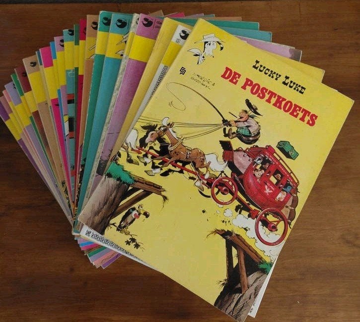 Lucky Luke stripboeken - Dargaud / Oberon reeks, Complete serie of reeks, Ophalen of Verzenden, Gelezen, Morris