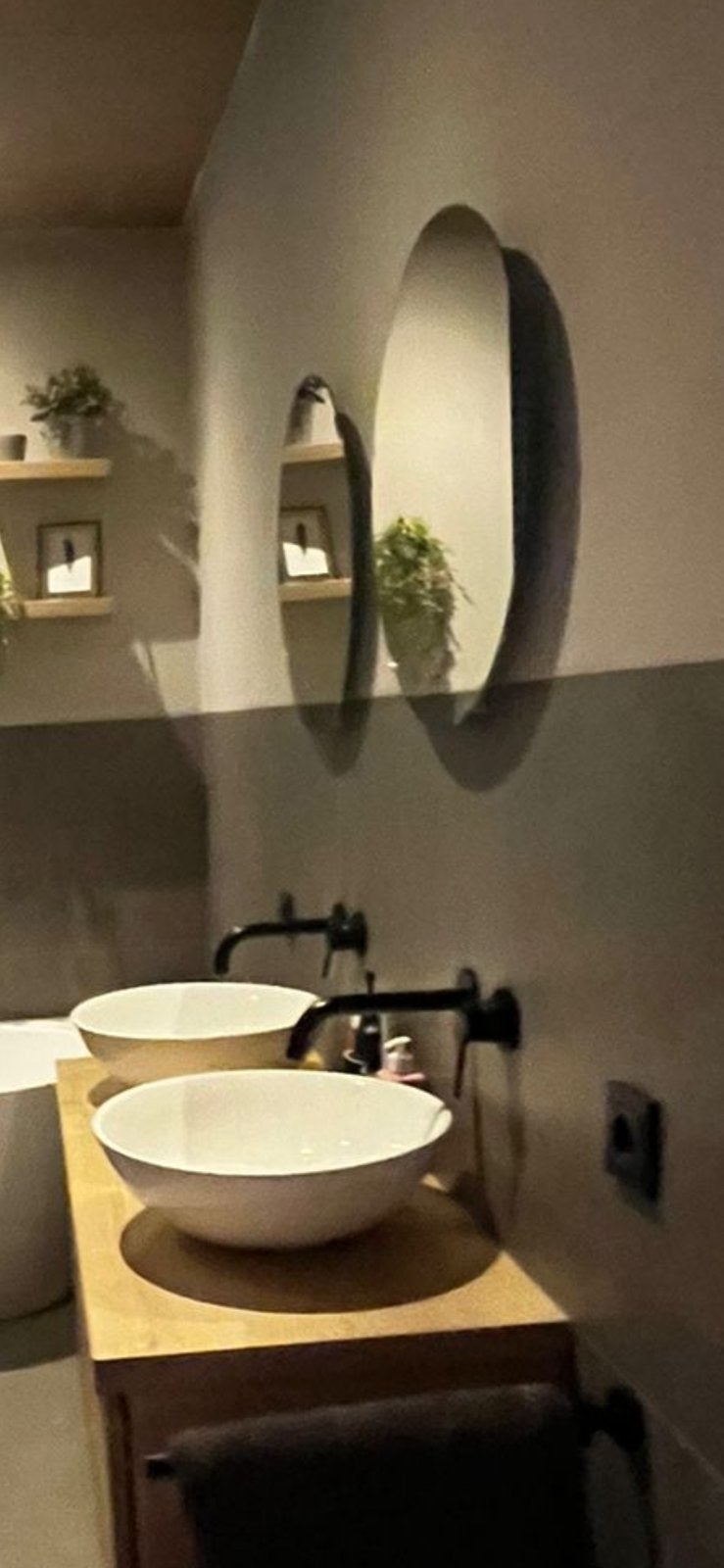 2x Ronde Badkamerspiegel met LED-verlichting - 50cm, Huis en Inrichting, Woonaccessoires | Spiegels, Ophalen, Rond, Nieuw, Minder dan 100 cm