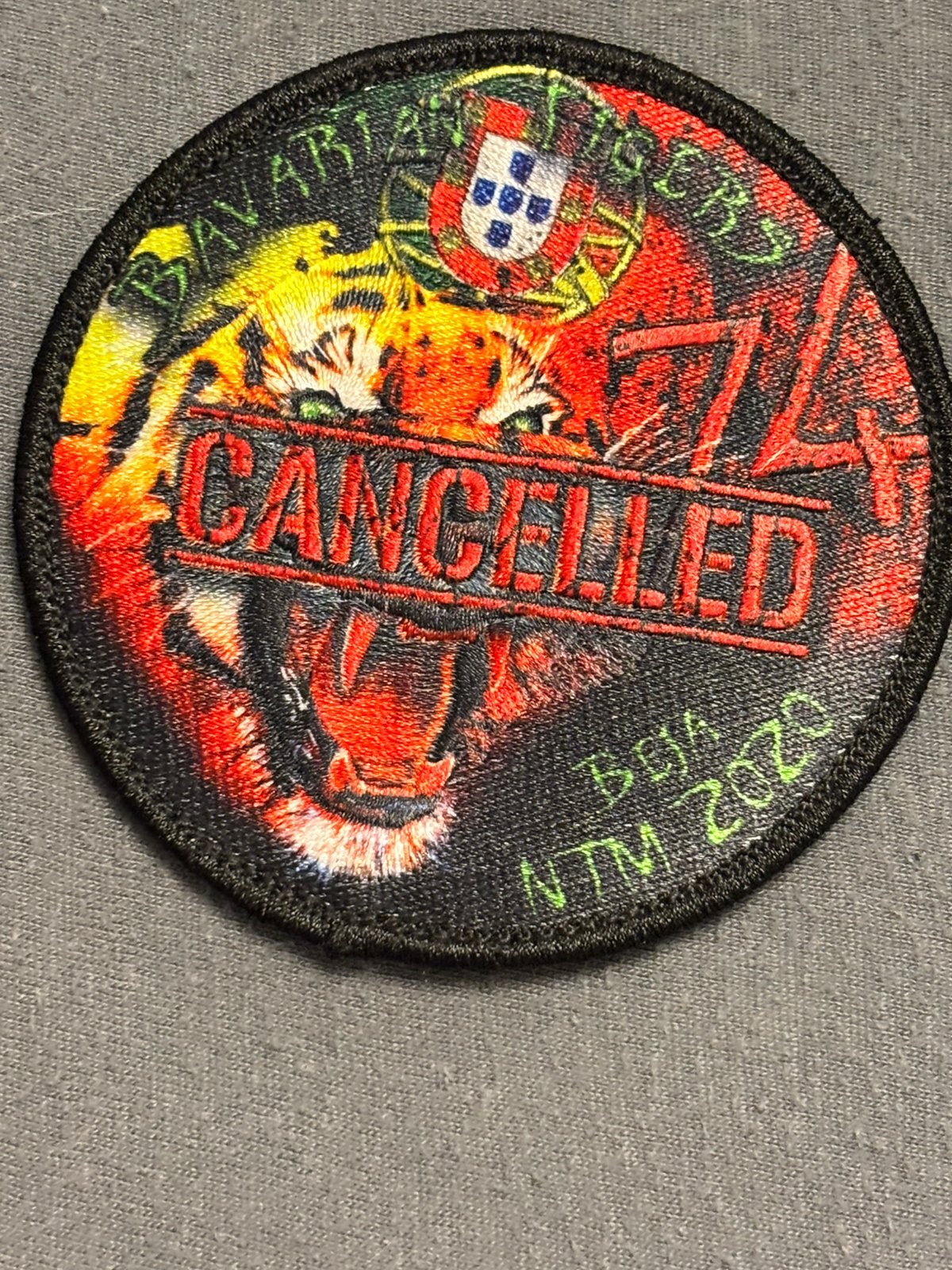 Embleem NTM 2020 Beja Canceled, Verzenden, Nieuw, Patch, Badge of Embleem