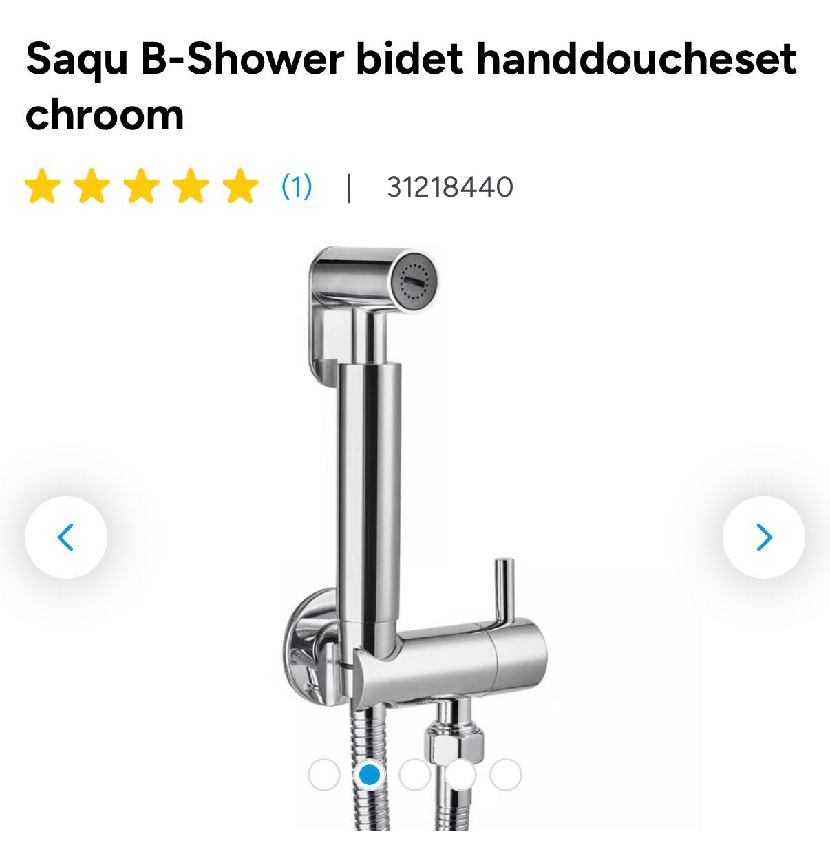 Saqu RVS bidet handdouche - nieuw, Doe-het-zelf en Verbouw, Sanitair, Ophalen of Verzenden, Nieuw, Rvs, Douche