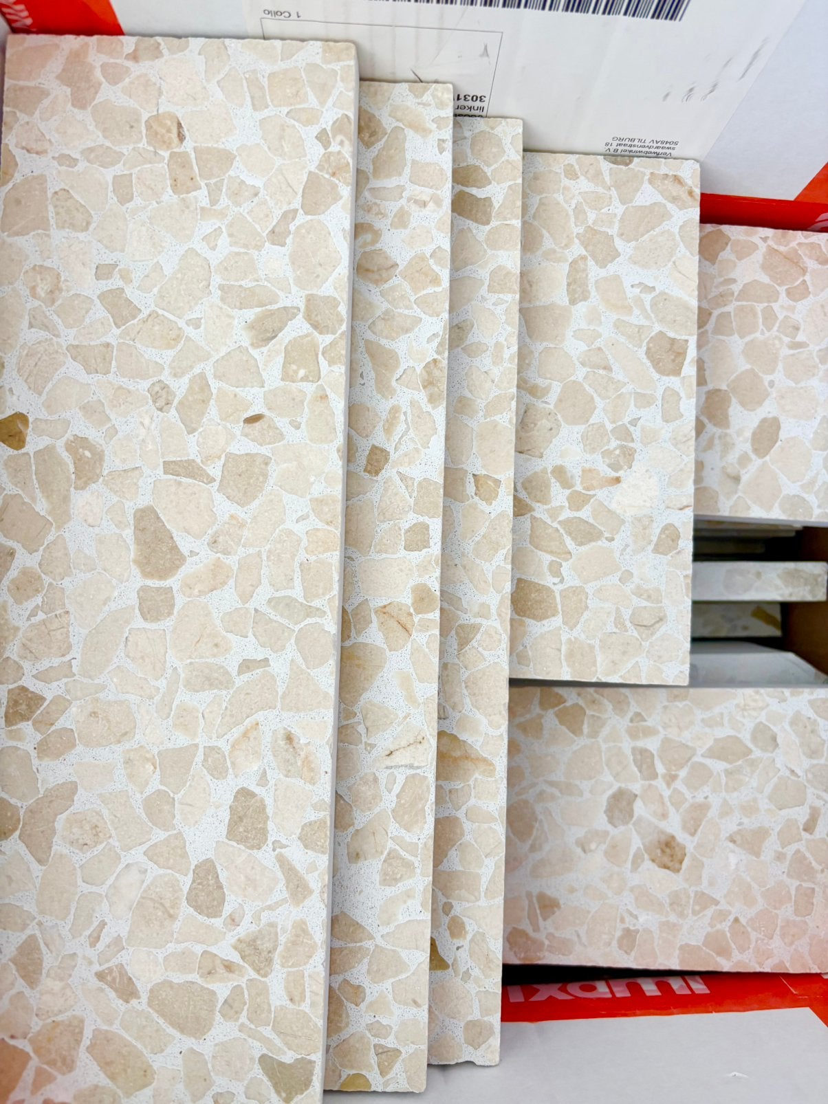 Overgebleven terrazzo vloertegels 30x30, Ophalen, Overige materialen, Nieuw, 20 tot 40 cm