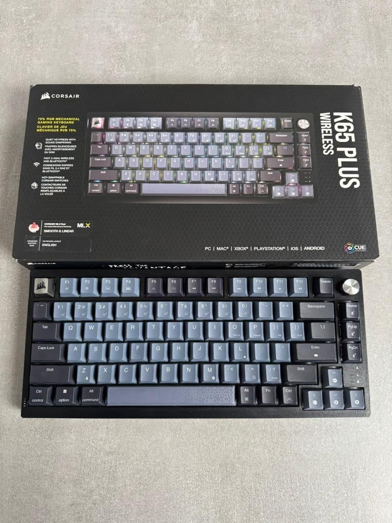 Corsair K65 Plus Wireless, MLX Red, Qwerty US, Computers en Software, Toetsenborden, Ophalen of Verzenden, Zo goed als nieuw, Draadloos