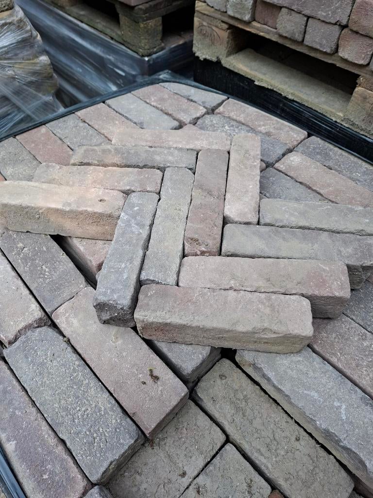 Gebakken klinkers, 35 m2 op pallets!, Ophalen, Gebruikt, Keramiek, Klinkers