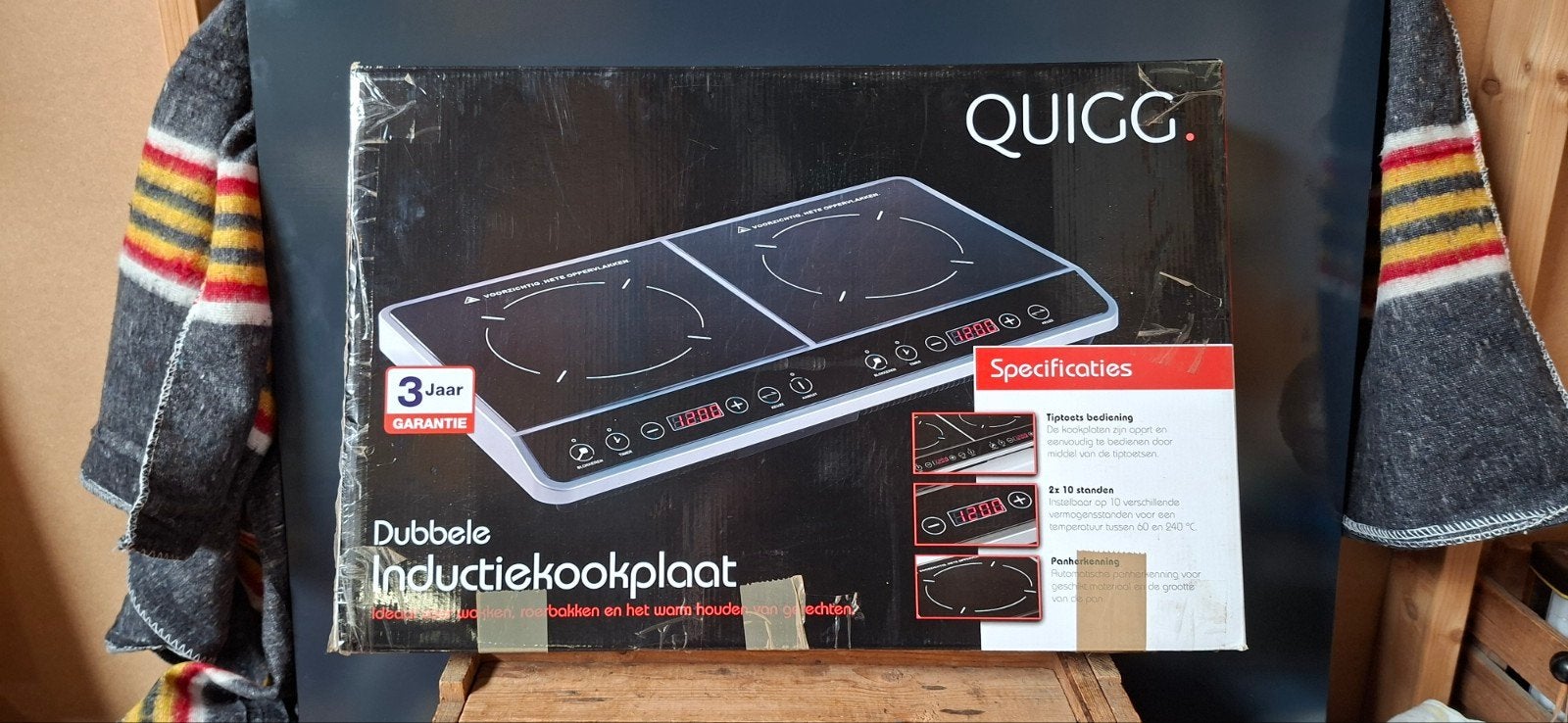 Nieuwe Quigg Dubbele Inductiekookplaat, Onbekend, Nieuw, 3 kookzones of minder, Ophalen of Verzenden
