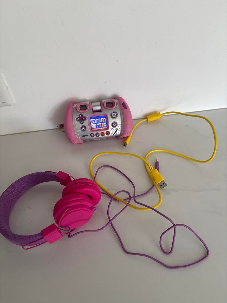 VTech Kidizoom Camera met Hoofdtelefoon - Roze, Ophalen of Verzenden, Gebruikt, 4 tot 6 jaar