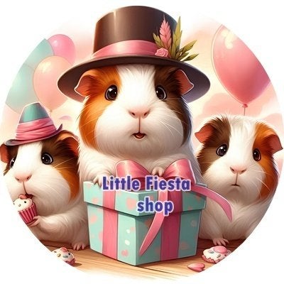 lf104 icing frosting cavia 19cm eetbare taart print topper, Hobby en Vrije tijd, Ophalen of Verzenden, Nieuw, Taarten, Versiering