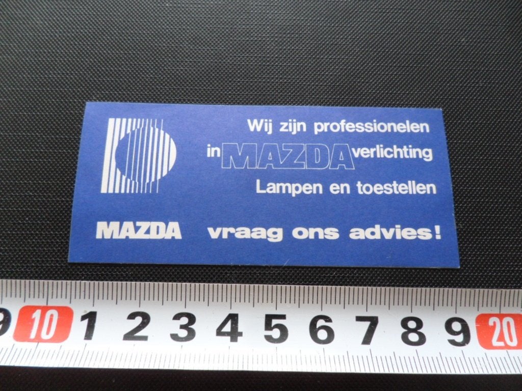 sticker Wij zijn professionelen in MAZDA verlichting, Ophalen, Zo goed als nieuw