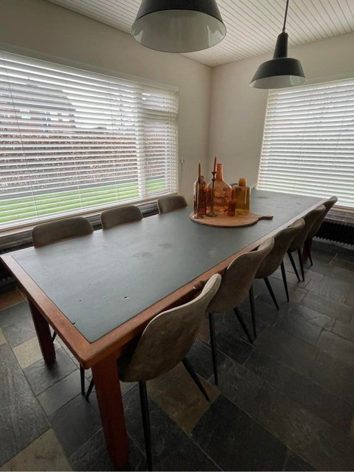 Grote eettafel van 3 meter lang, Huis en Inrichting, Tafels | Eettafels, Gebruikt, 100 tot 150 cm, 200 cm of meer, Vijf personen of meer