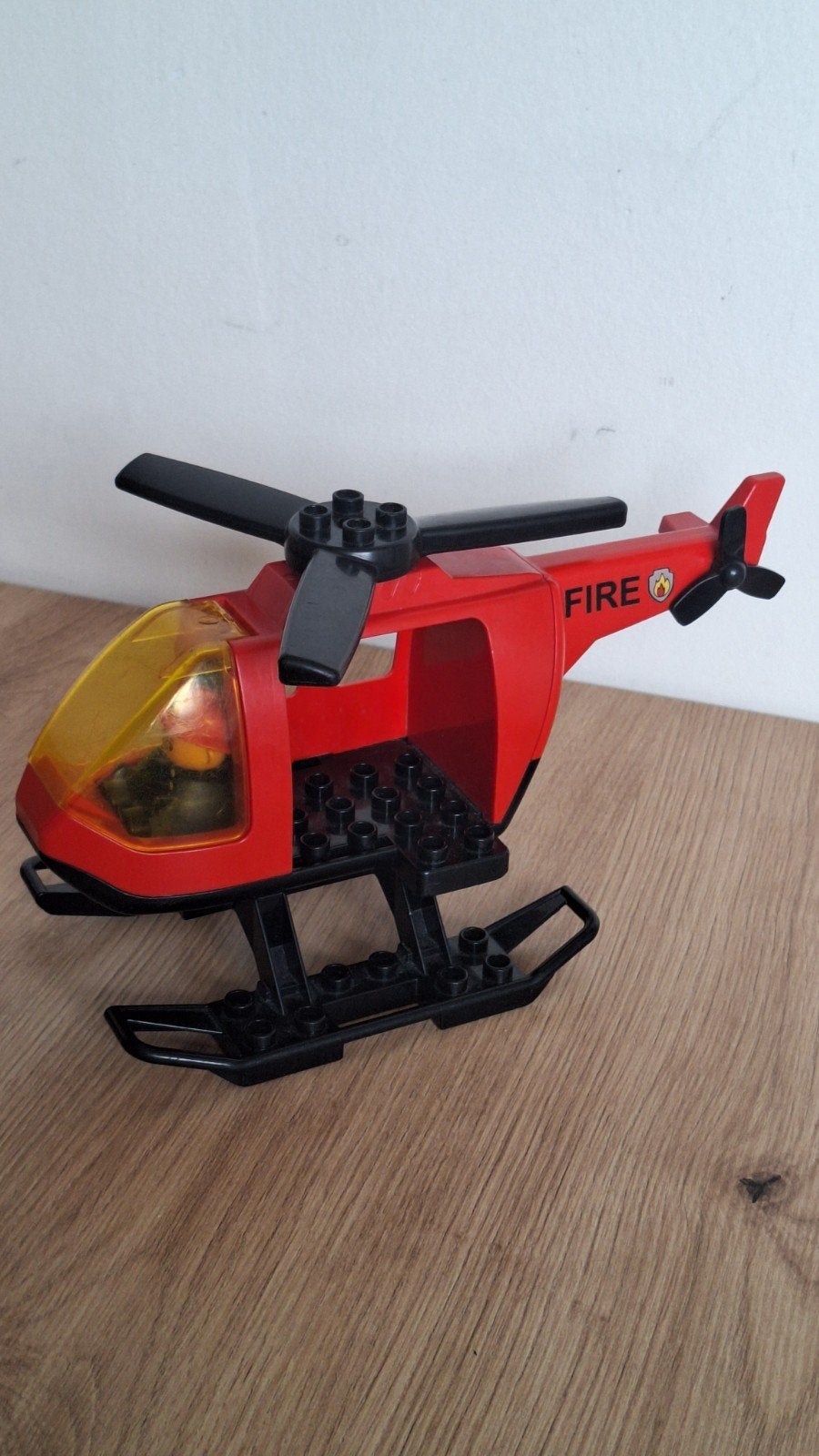 Duplo Brandweer Helikopter met Brandweerman, Kinderen en Baby's, Speelgoed | Duplo en Lego, Inclusief minifiguren, Gebruikt, Overige thema's