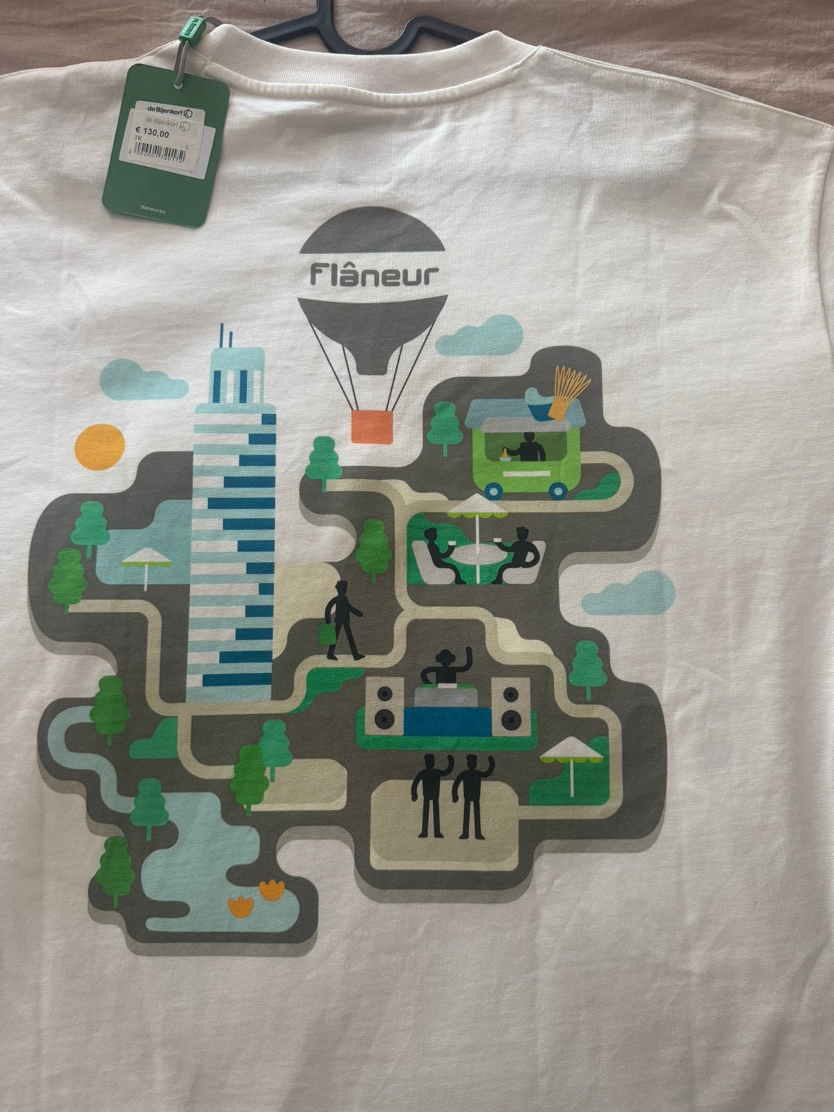 Flaneur, Kleding | Heren, T-shirts, Ophalen of Verzenden, Zo goed als nieuw, Maat 52/54 (L), Wit