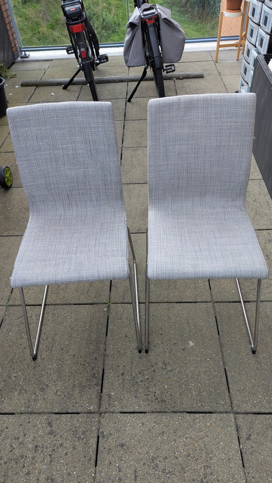 Twee IKEA stoelen met lichte gebruikssporen, Ophalen, Gebruikt, Twee, Metaal