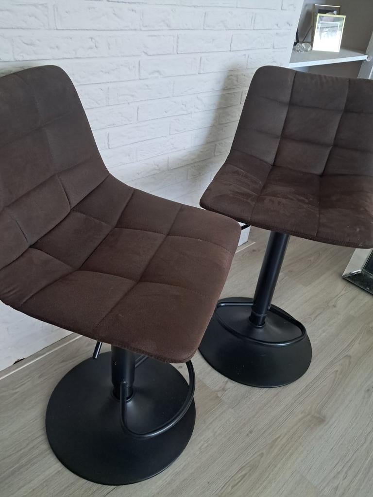 2 Barkrukken Eettafel Stoelen Loods 5 - Bruin, Verstelbaar, Huis en Inrichting, Barkrukken, Ophalen, Gebruikt, 90 cm of meer, 2 krukken