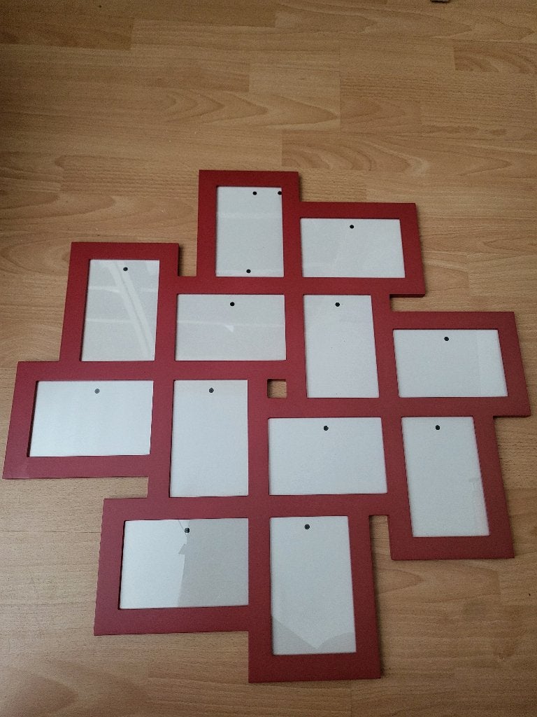 Rode fotolijst, Audio, Tv en Foto, Fotografie | Fotolijsten, Ophalen, Collagefotolijst, Rood, Zo goed als nieuw
