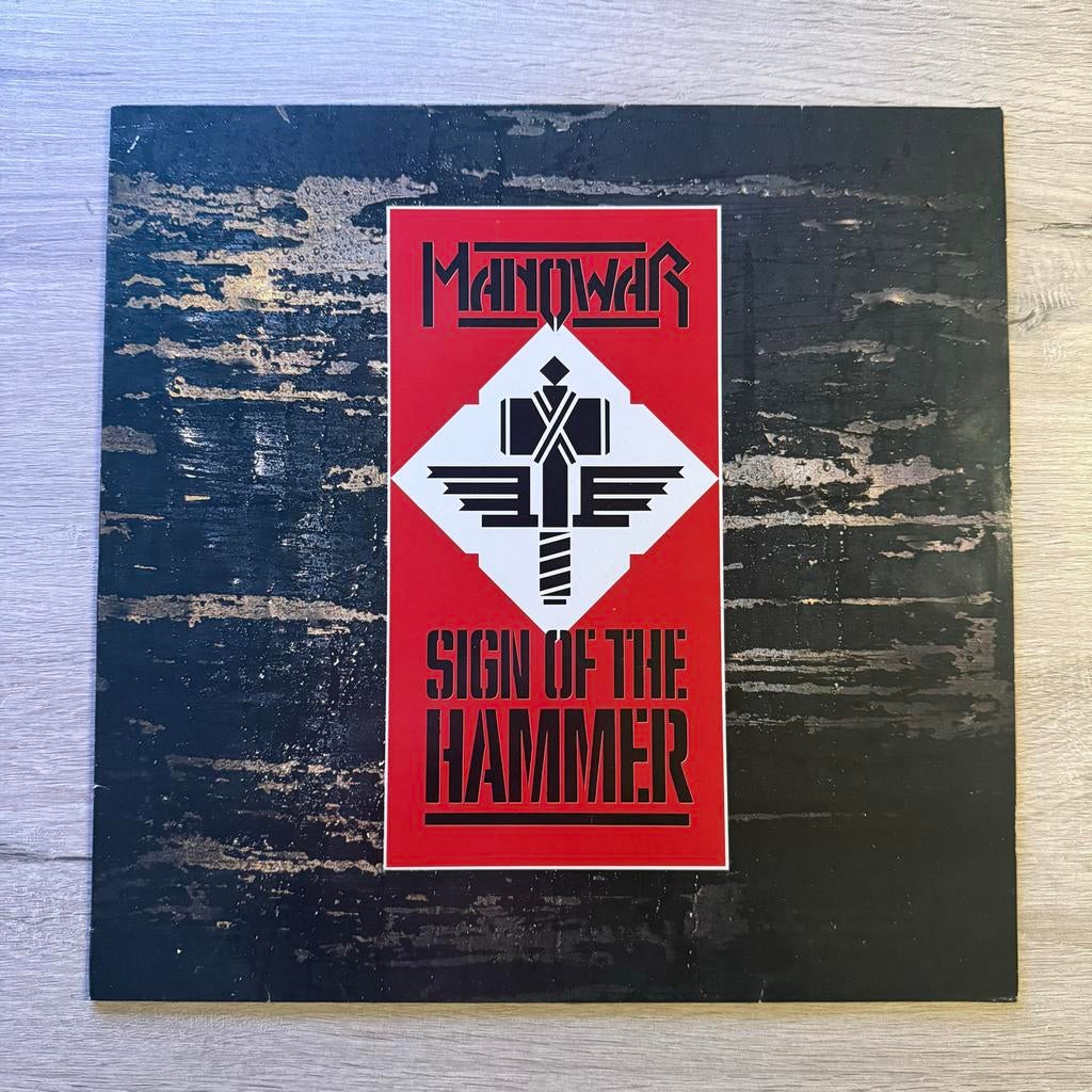Manowar - Sign of the Hammer LP, Cd's en Dvd's, Vinyl | Hardrock en Metal, Ophalen of Verzenden, Gebruikt