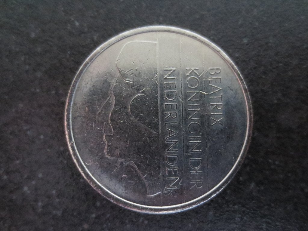 Munt Nederland:Twee-gulden-vijftig /Rijksdaalder /Knaak.1986, Postzegels en Munten, Ophalen of Verzenden, Koningin Beatrix, 2½ gulden