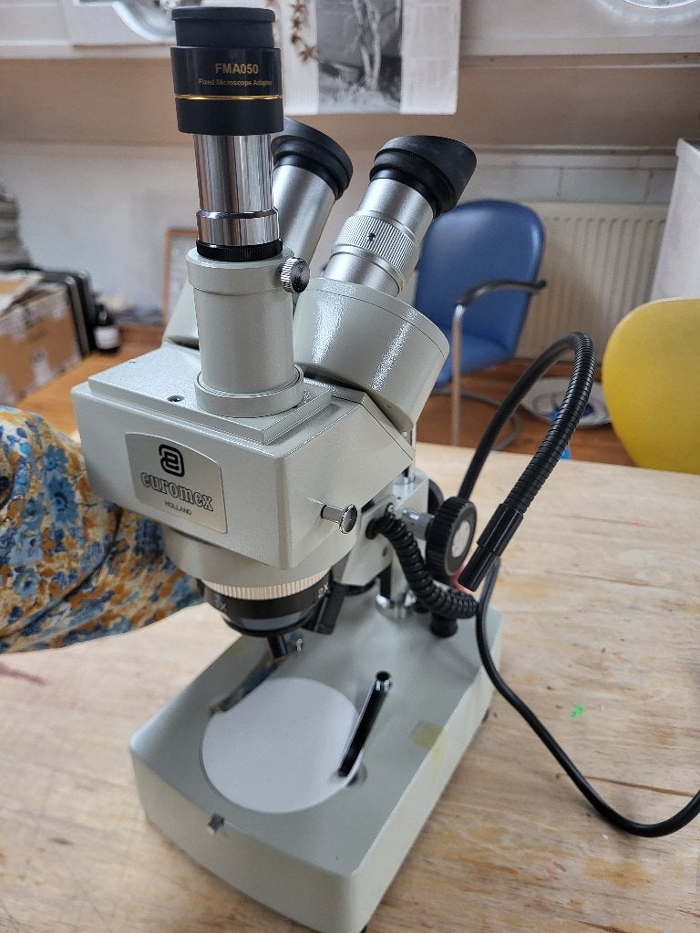Euromex Binoculaire Microscoop met LED Lichtarmen, Ophalen of Verzenden, Gebruikt, Minder dan 400x, Stereomicroscoop