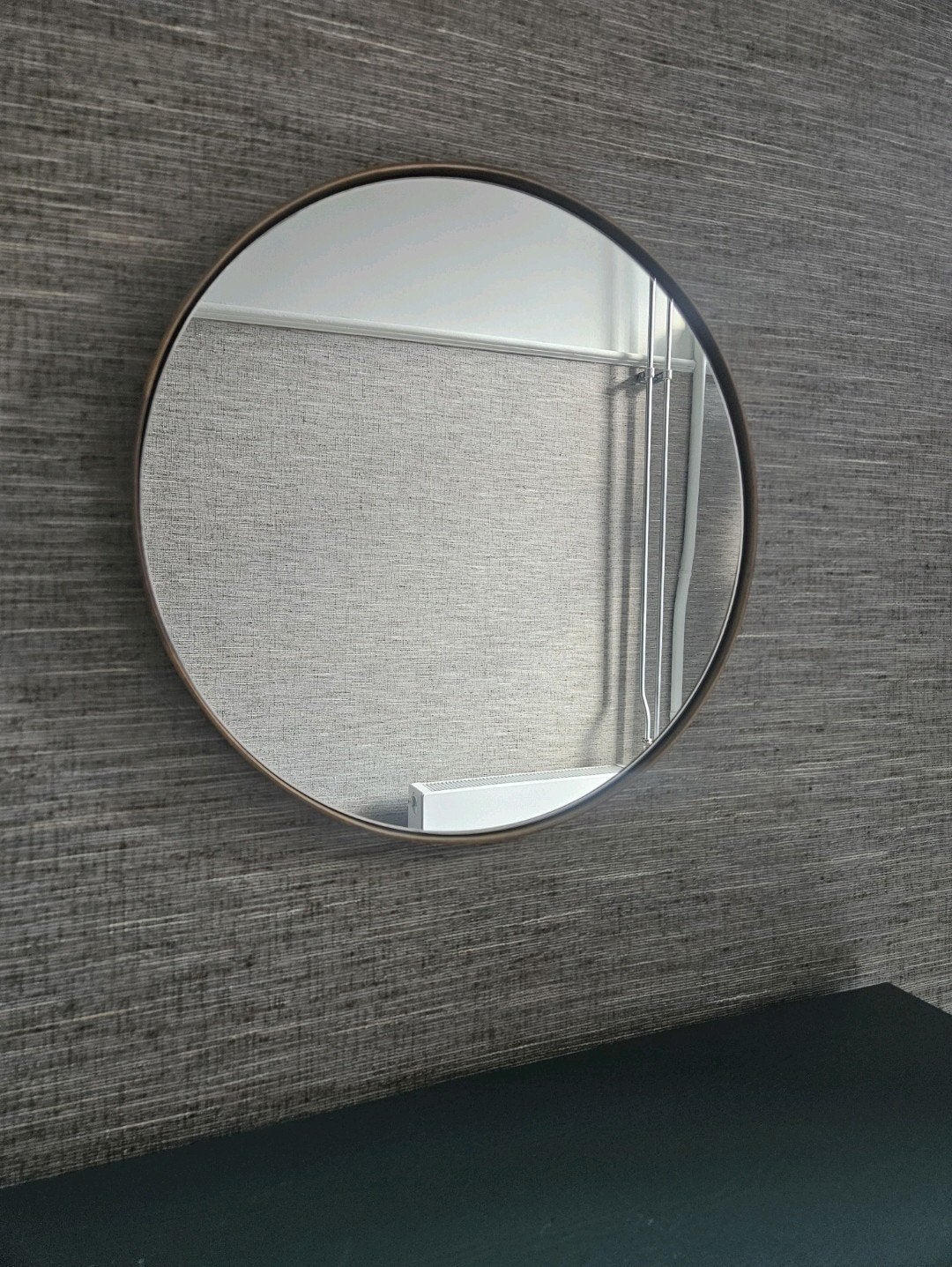 Spiegel rond 45cm messing, Ophalen, Minder dan 50 cm, Rond, Zo goed als nieuw