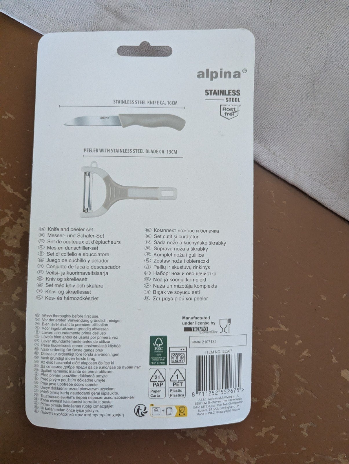 Aardappelschilmesje en dunschiller - Nieuw, Nieuw, Ophalen of Verzenden, Metaal, Overige merken