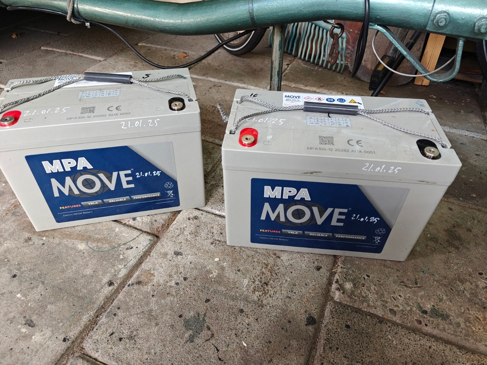 MPA MOVE Accu's - Set van 2 (21.01.25), Ophalen, Zo goed als nieuw, 46 km of meer, 16 km/u of meer