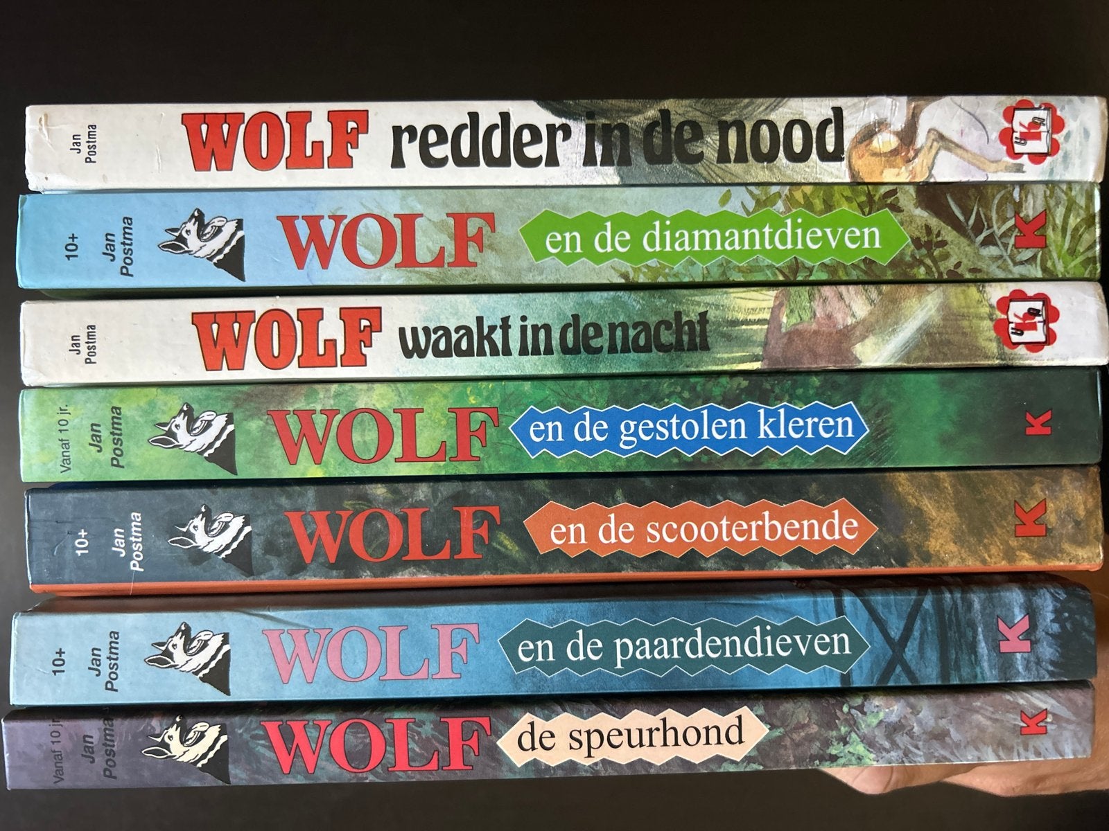 7x Wolf boeken van Jan Postma - Avonturenserie, Ophalen of Verzenden, Gelezen, Fictie