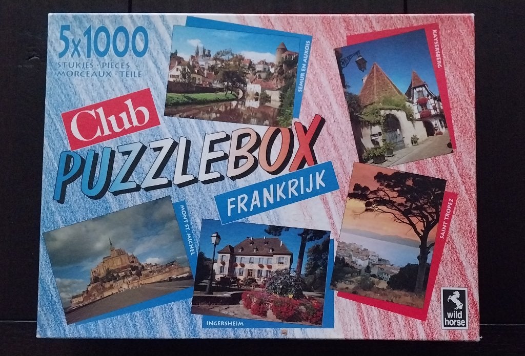 LEGPUZZEL  BOX  (Frankrijk)  -5 x 1000-, Hobby en Vrije tijd, Denksport en Puzzels, Zo goed als nieuw, 500 t/m 1500 stukjes, Ophalen of Verzenden