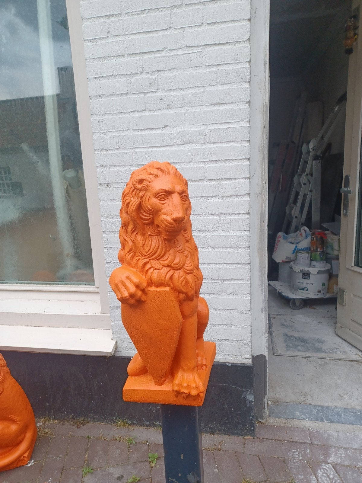 Voetbal leeuw, Ophalen of Verzenden, Steen