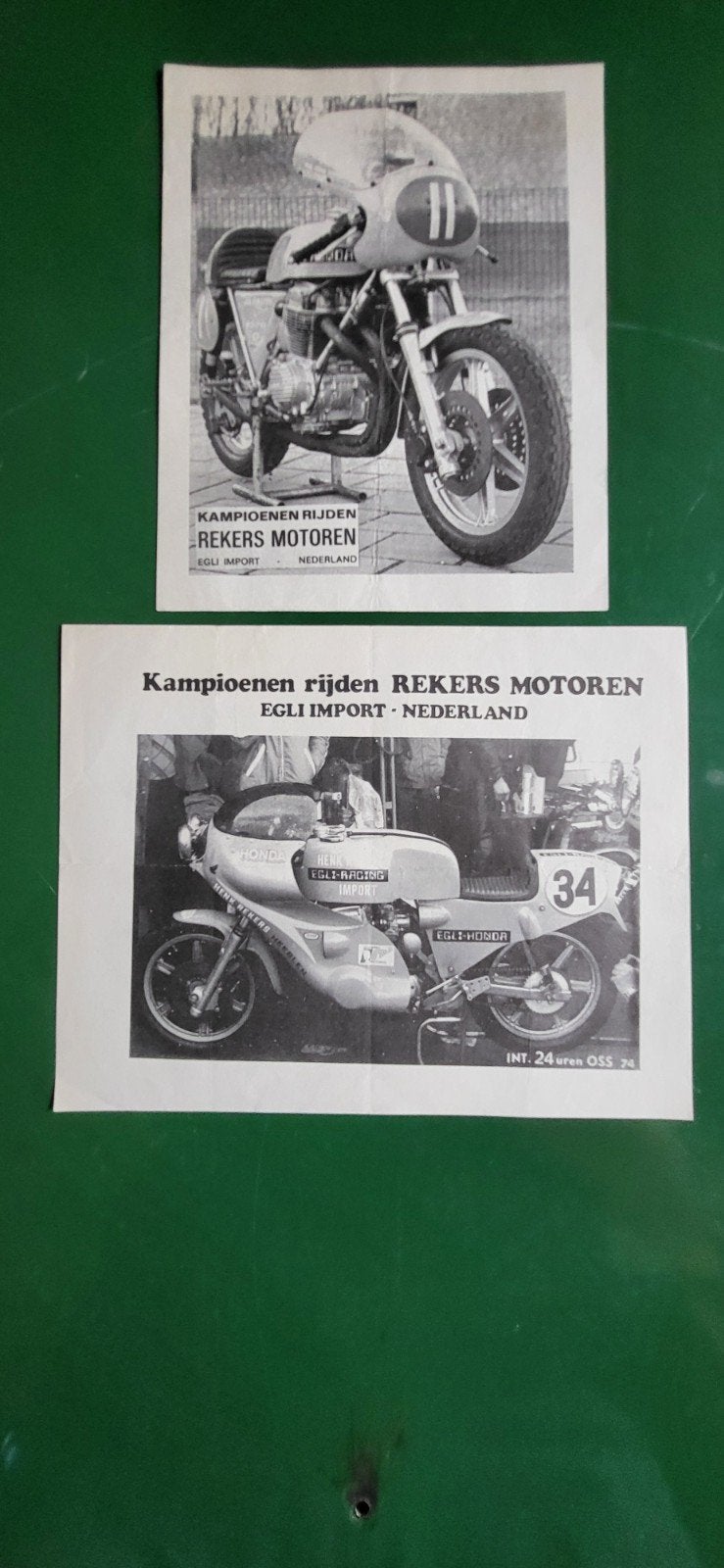 2 zeldzame EGLI motoren reclamefolders, Ophalen of Verzenden, Zo goed als nieuw, Motoren