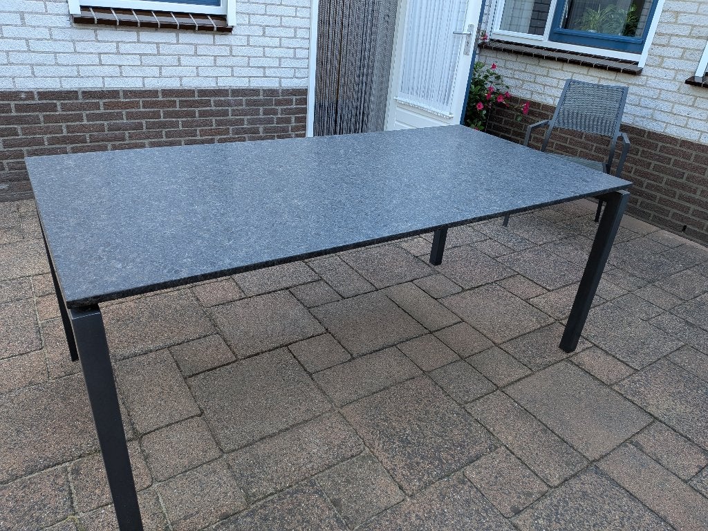 Tuintafel, Tuin en Terras, Tuintafels, Ophalen, Gebruikt, Rechthoekig, Metaal