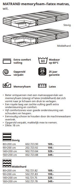 Foto 8 van 140x200 bed met lades, lattenbodem en matras