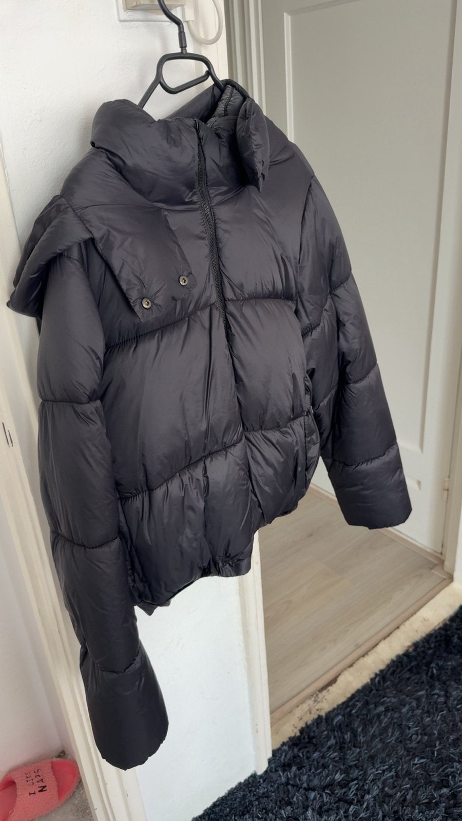 puffer jacket dames, Kleding | Dames, Jassen | Winter, Ophalen of Verzenden, Zo goed als nieuw, Maat 38/40 (M), Zwart