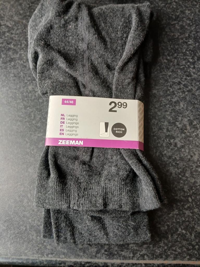 Donkergrijze legging in maat 44/46., Zeeman, Nieuw, Maat 44/46 (L), Grijs