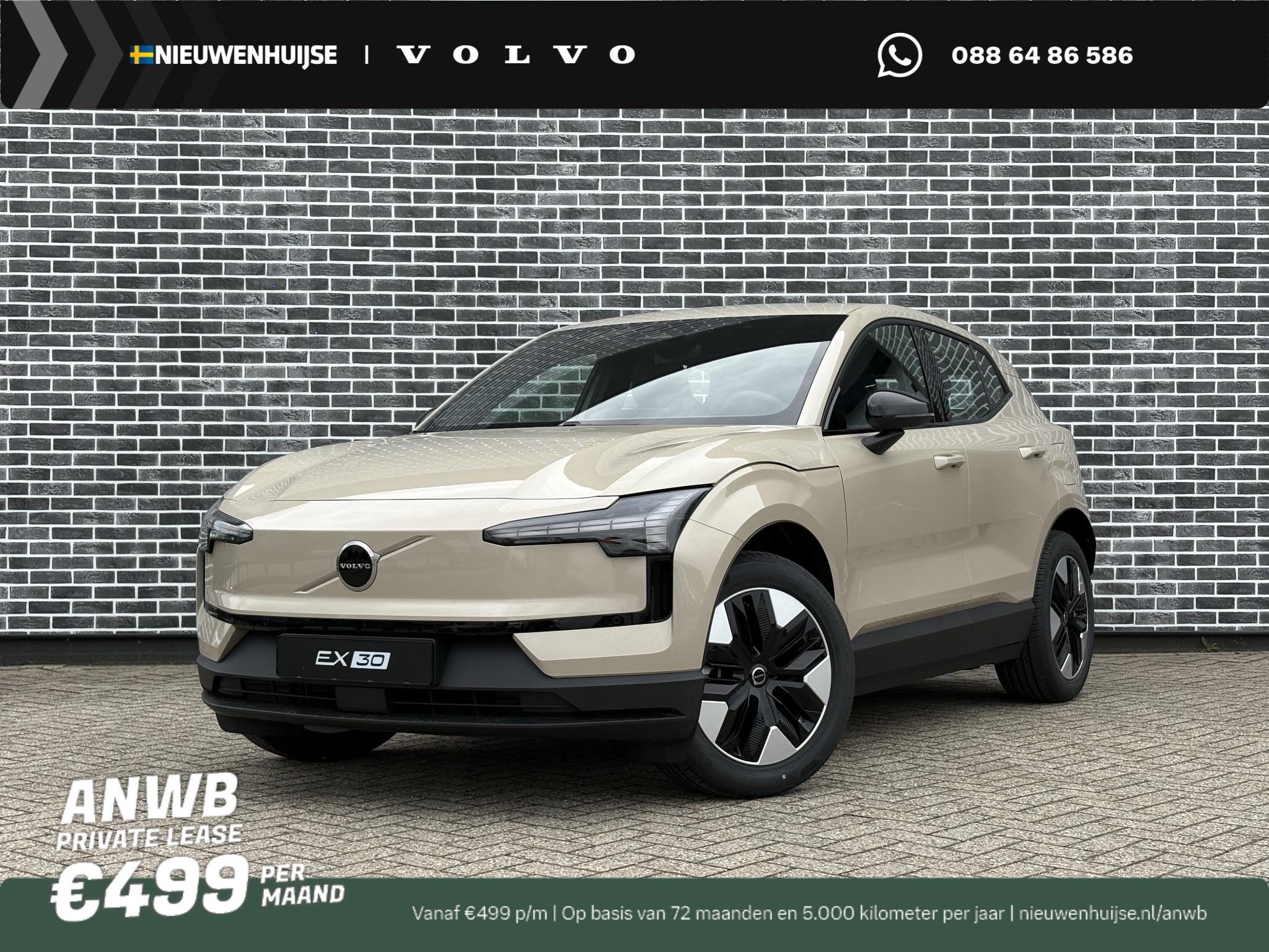 Volvo EX30 P3 Plus Europa 51 kWh | Verwarmde voorstoelen en, Auto's, Volvo, Automaat, 12 maanden, Achterwielaandrijving, Leder en Stof